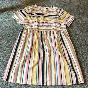 Shien striped multicolor t shirt style dress CURVE